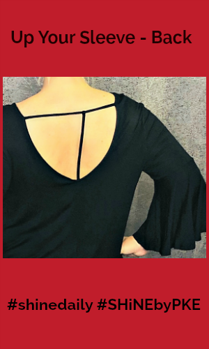 Up Your Sleeve (Back) - Bell Sleeve Top - Black