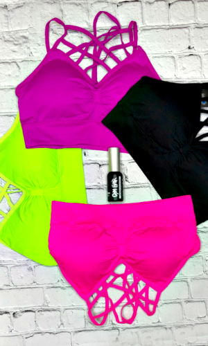 Can't Be Caged! Neon Purple Sports Bra