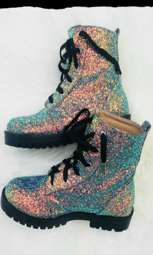 Your Rules Glitter Boots