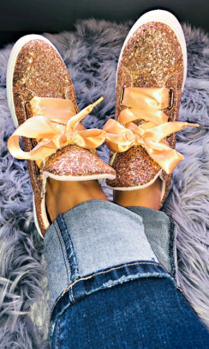 rose gold guess shoes
