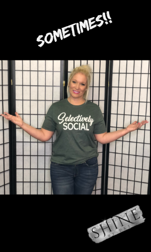 Selectively Social Tee - Heather Green