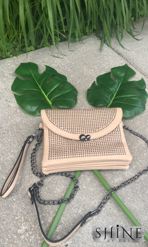 Necessity Taupe 3 Compartment Crossbody or Wristlet